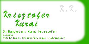 krisztofer kurai business card